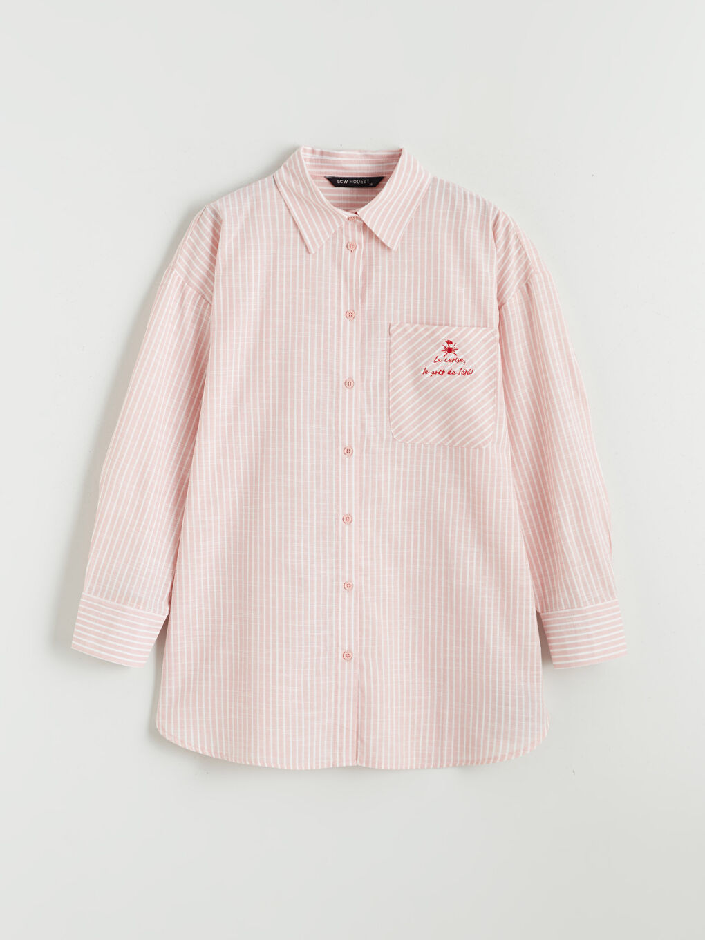 تونیکی کراس خەتخەت ئۆڤەرسایز پۆپلین بۆ ژنان-4