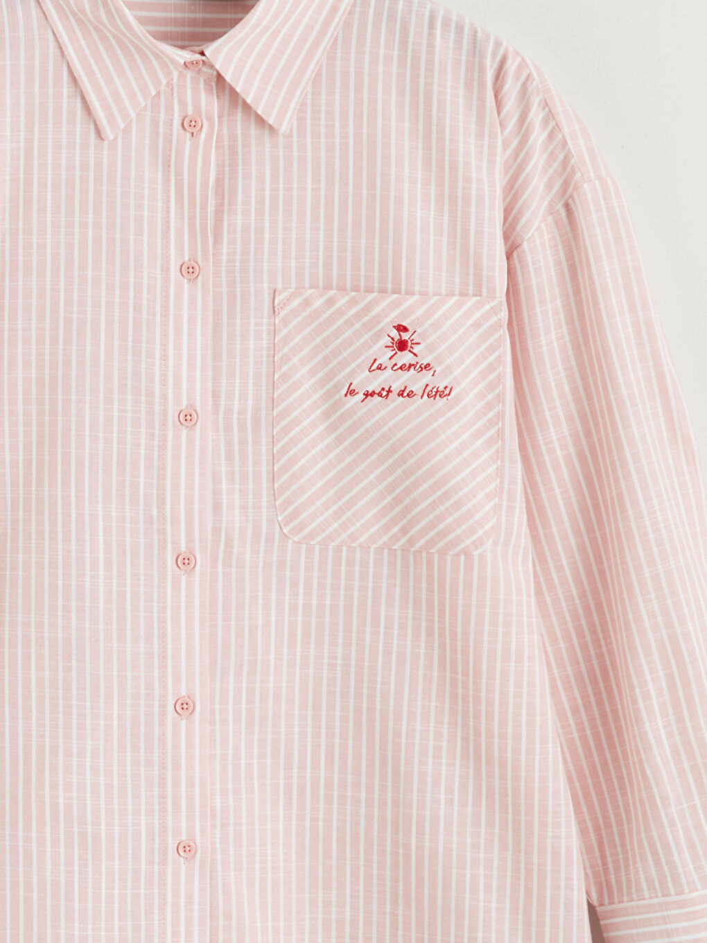 تونیکی کراس خەتخەت ئۆڤەرسایز پۆپلین بۆ ژنان-5