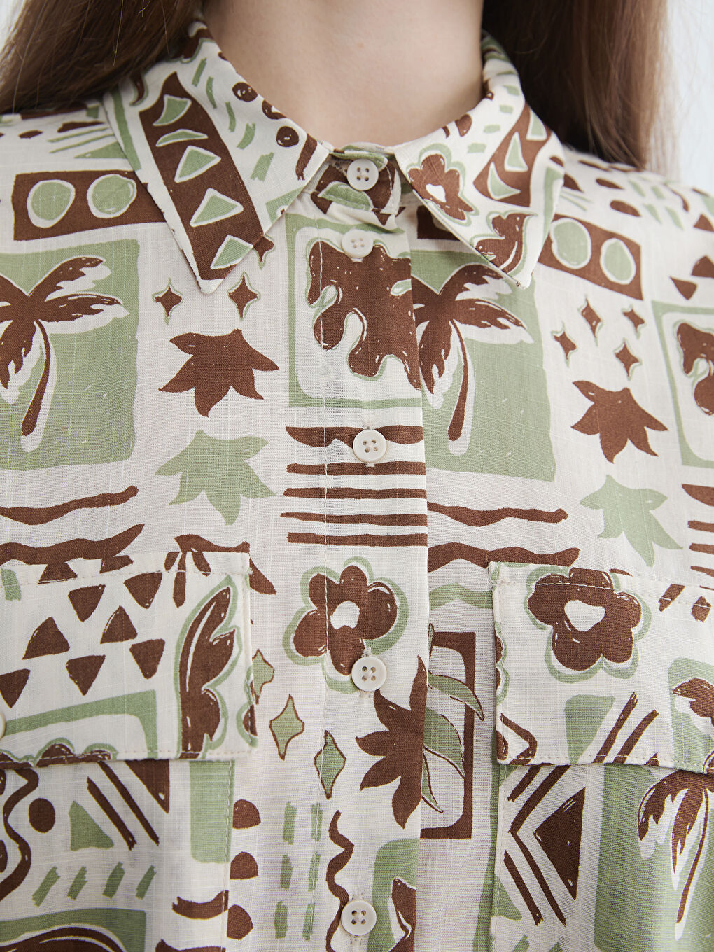 Patterned Oversize Women's Shirt Tunic-4