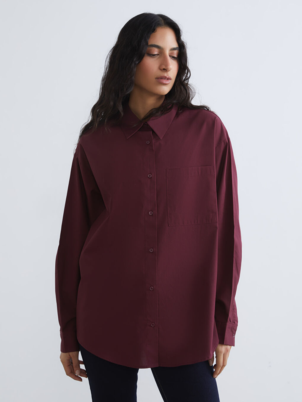 Oversized Poplin Women's Shirt Tunic