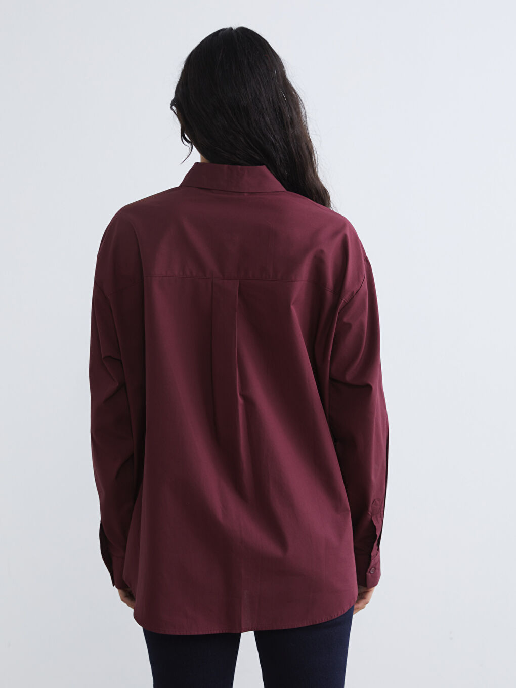 Oversized Poplin Women's Shirt Tunic-3