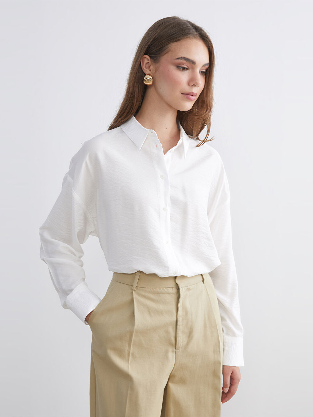 Женщины экрю Рубашка-туника