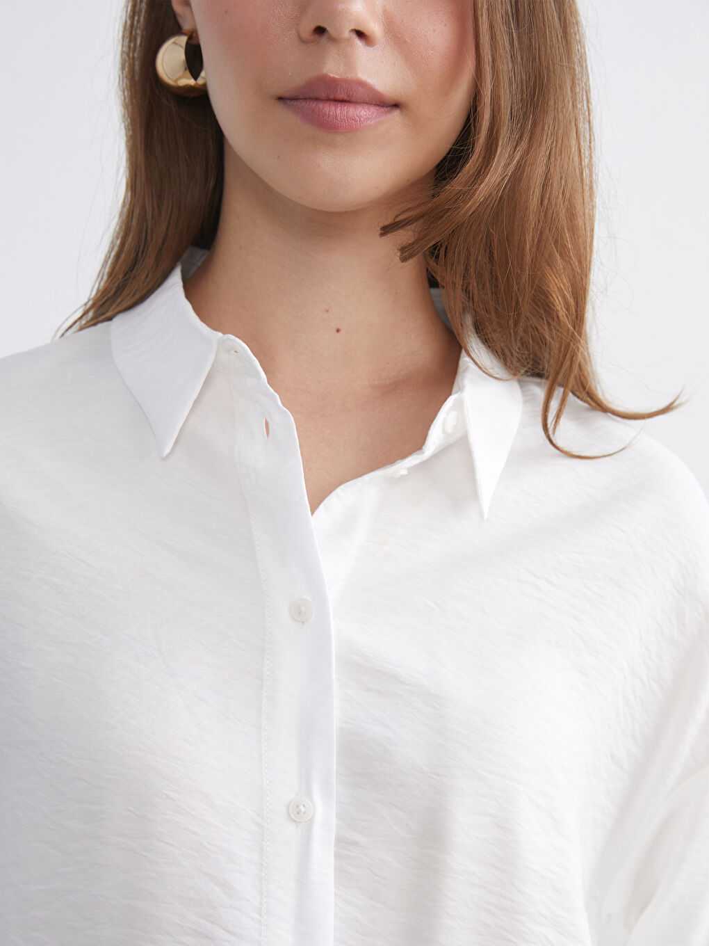 Женщины экрю Рубашка-туника-2