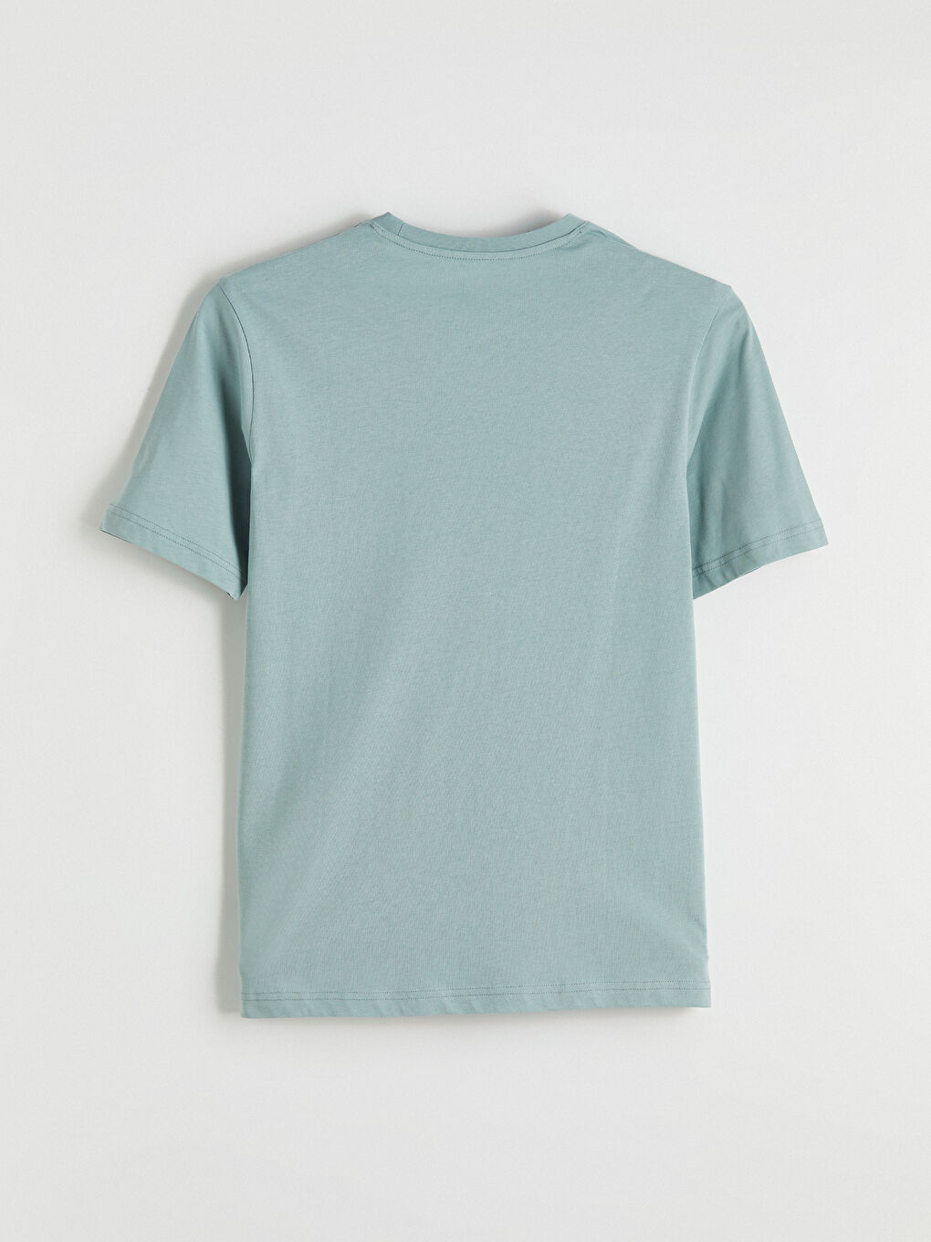 Mavi Bisiklet Yaka Baskılı Penye Erkek Tişört-2