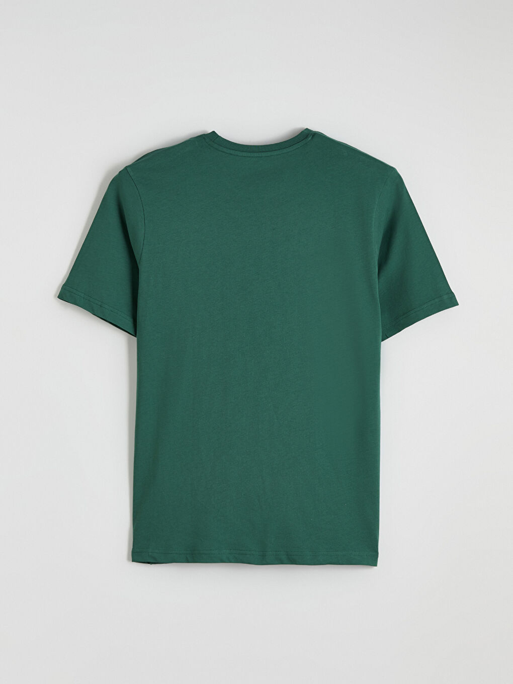 Yeşil Bisiklet Yaka Baskılı Penye Erkek Tişört-6