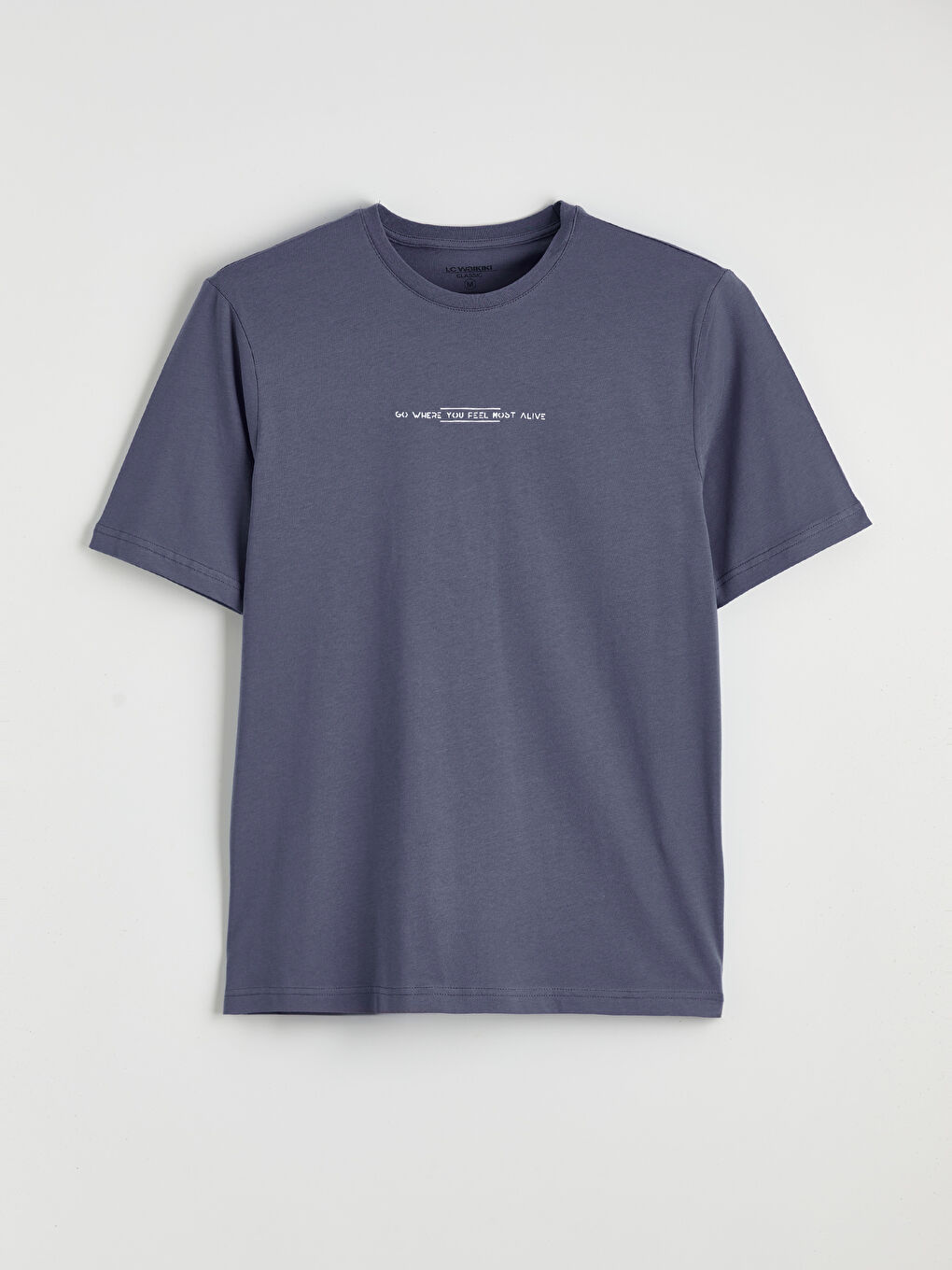 Crew Neck Printed Jersey Men's T-Shirt-3