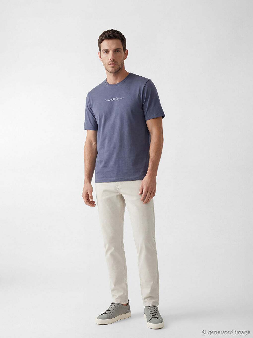 Crew Neck Printed Jersey Men's T-Shirt-1