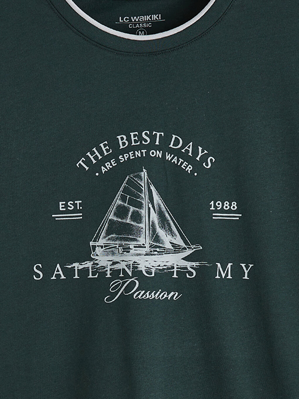 Футболка с круглым вырезом и принтом для мужское-5