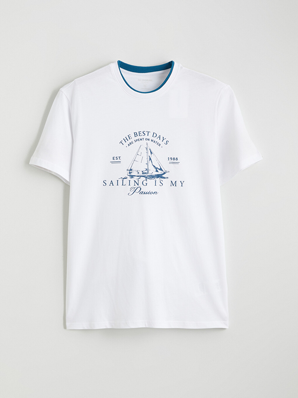 T-shirt I Stampuar Me Jakë Të Rrumbullakët Për Burra-4