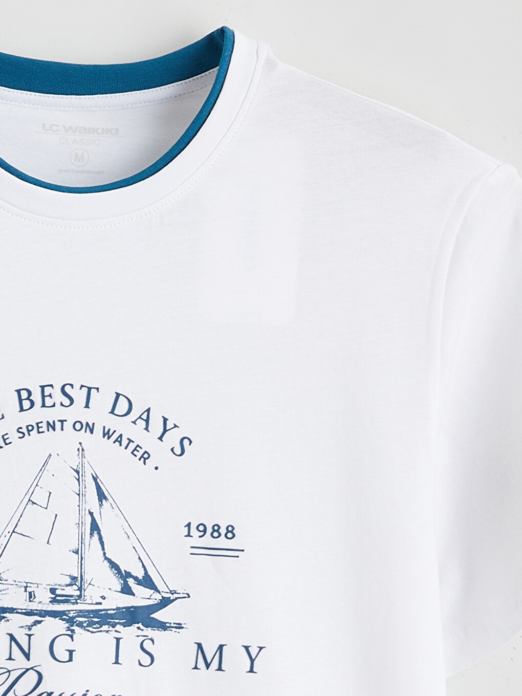T-shirt I Stampuar Me Jakë Të Rrumbullakët Për Burra-5