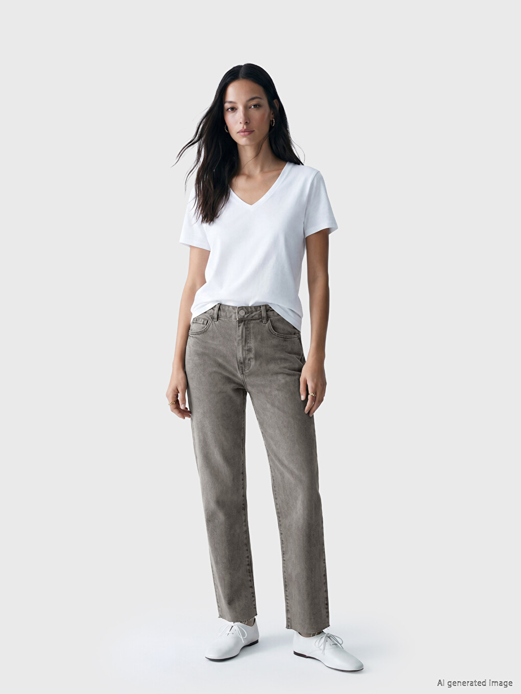 High Waisted Straight Fit Women's Jeans