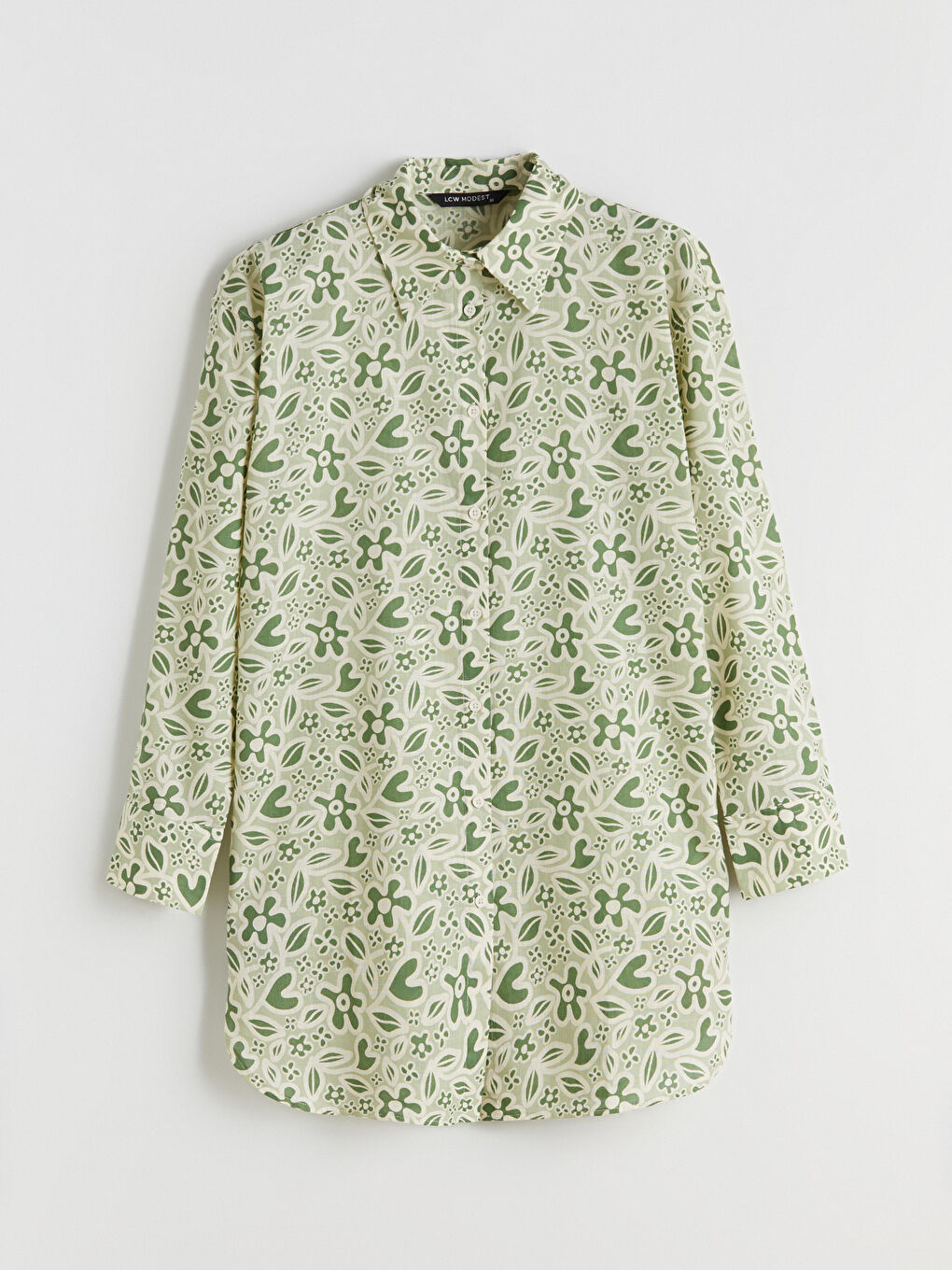 Patterned Oversized Women's Shirt Tunic-4