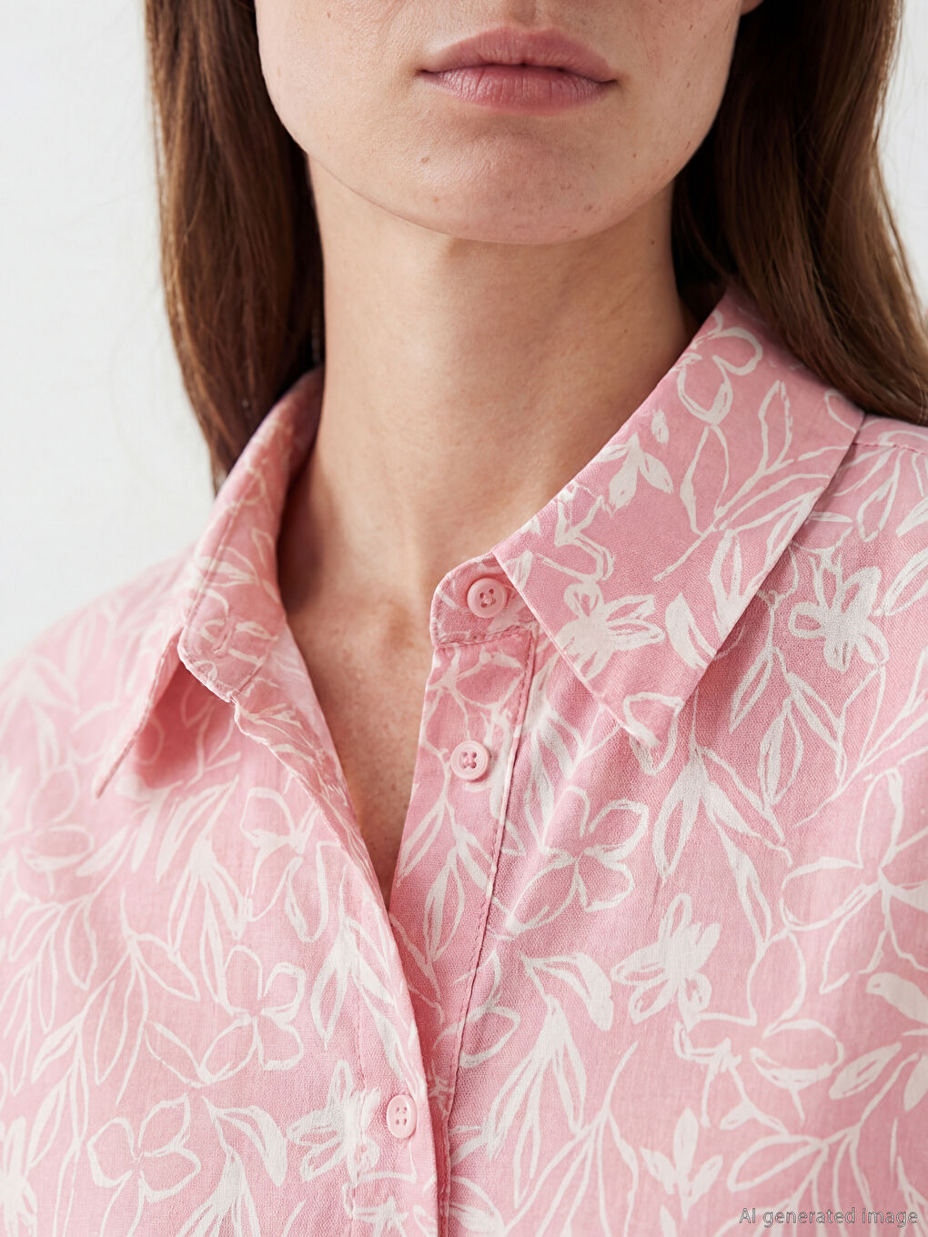 Desenli Oversize Kadın Gömlek Tunik-2