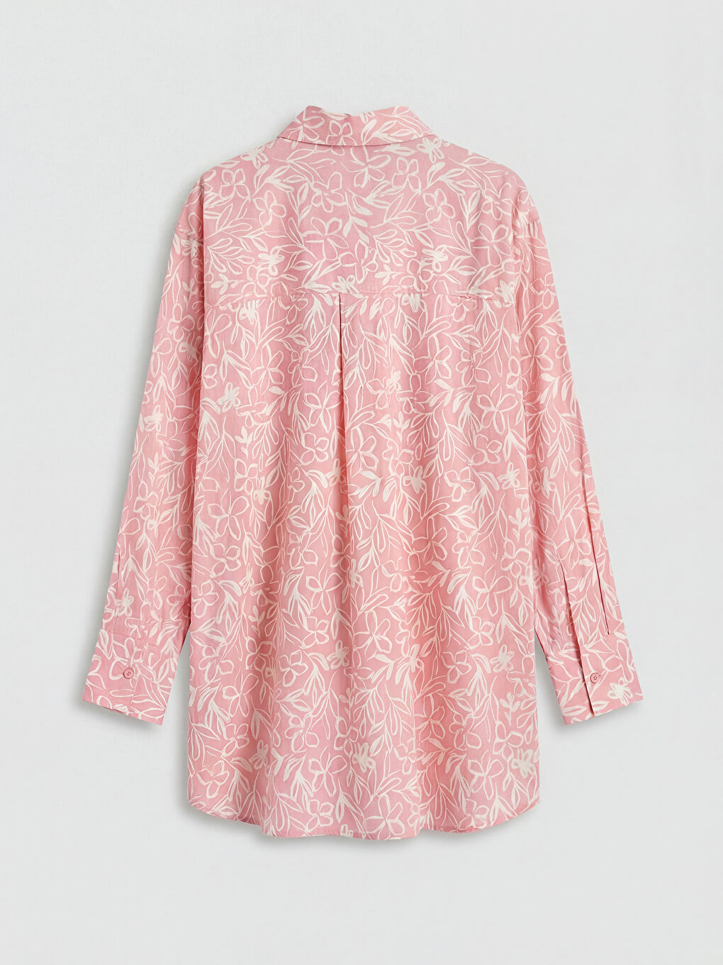 Desenli Oversize Kadın Gömlek Tunik-5