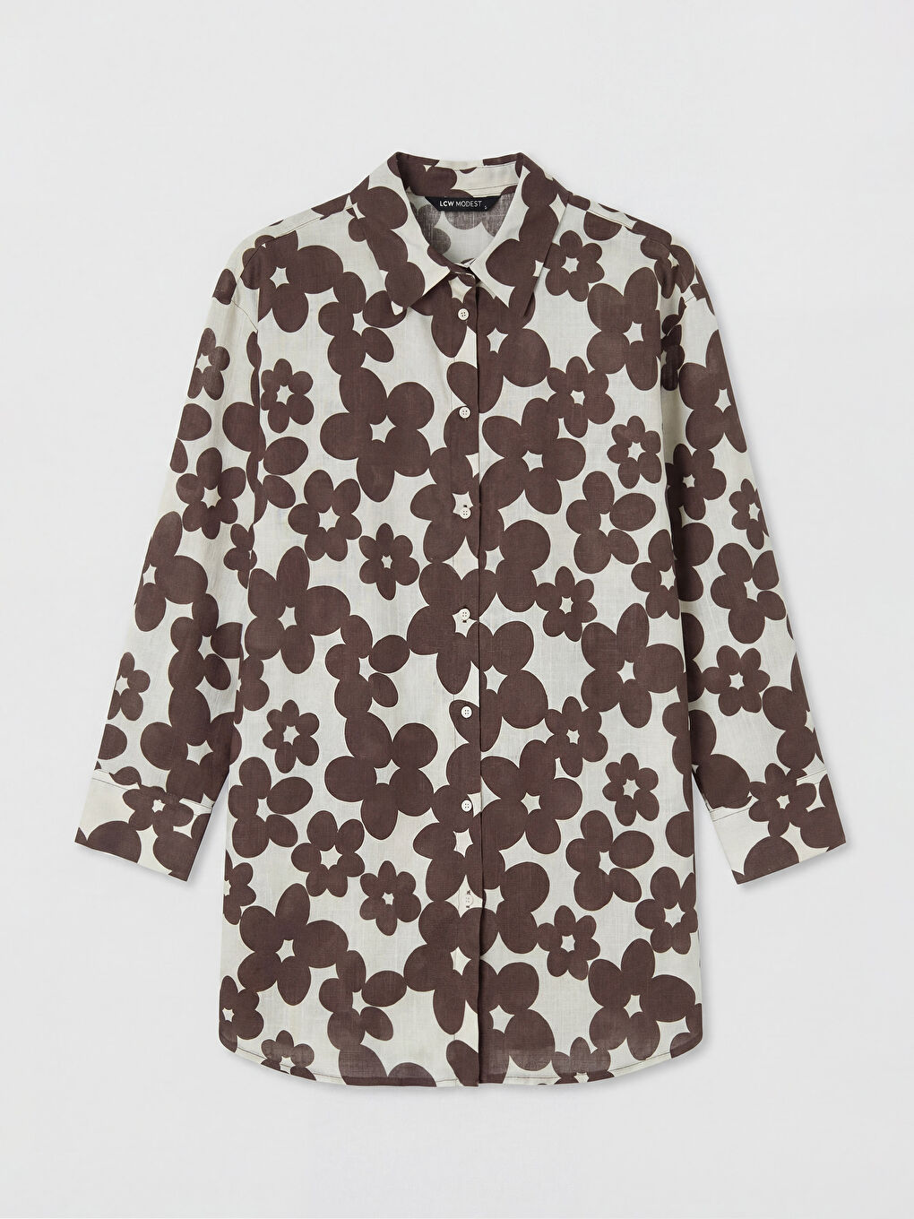 Жена Кафяво Риза-туника-4