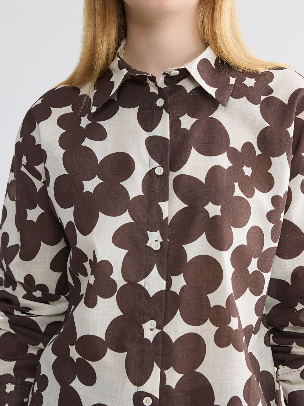 Жена Кафяво Риза-туника-2