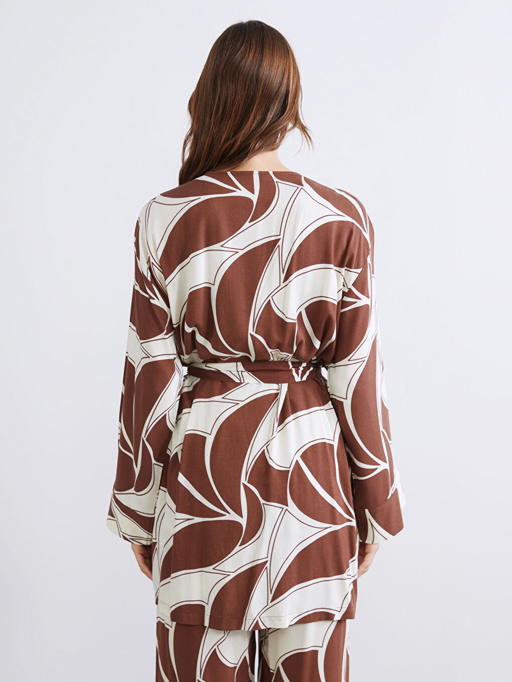 Woman BROWN Kimono-3