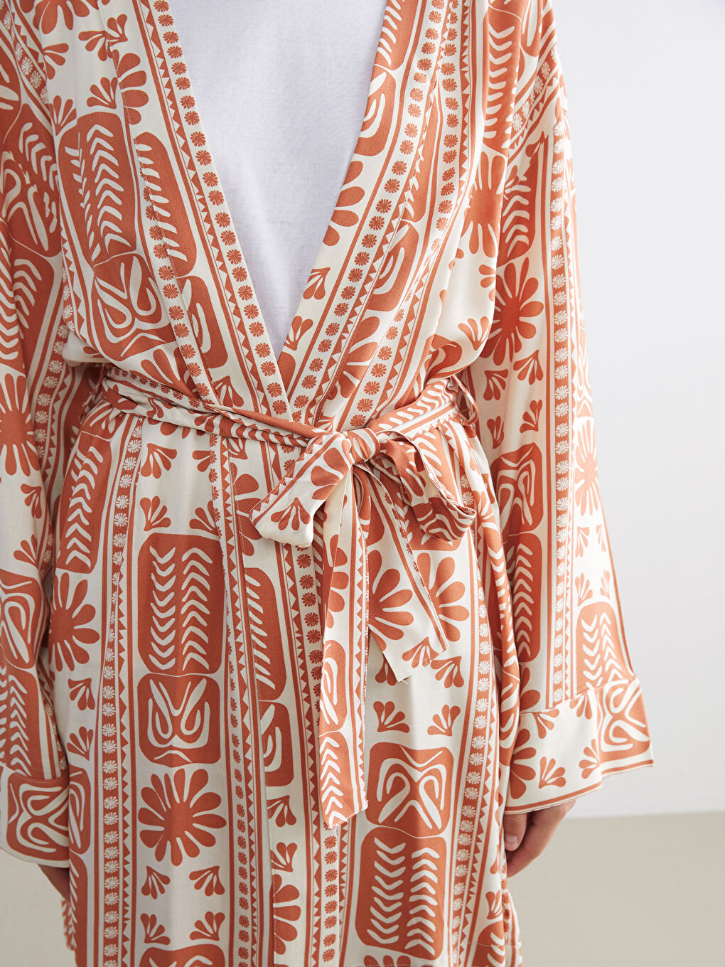 Woman ORANGE Kimono-2
