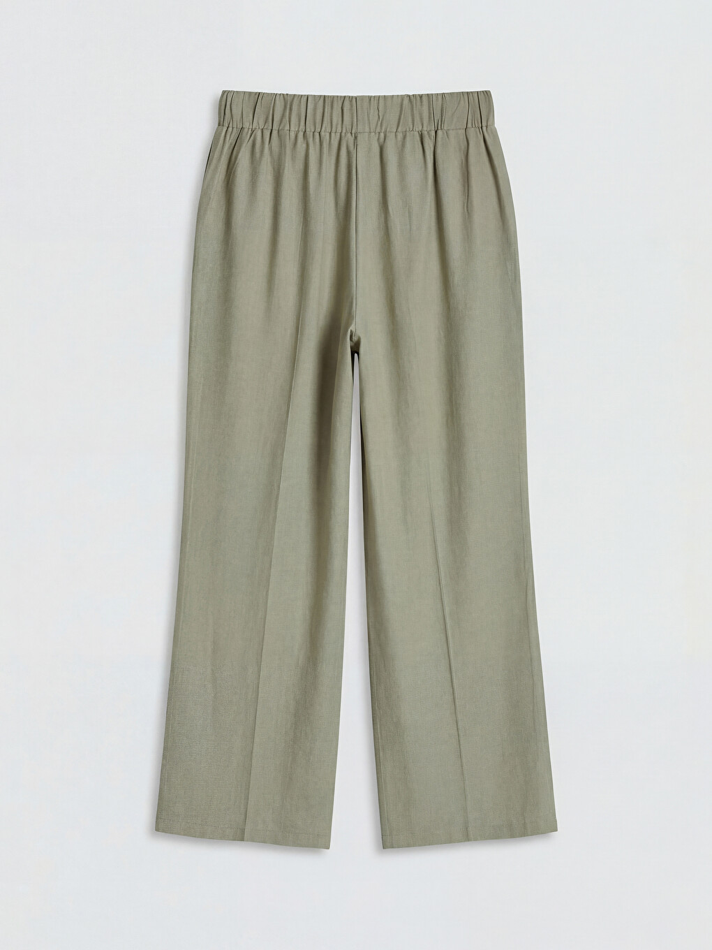 Pantaloni Femei Cu Talie Elastică Wide Leg-5