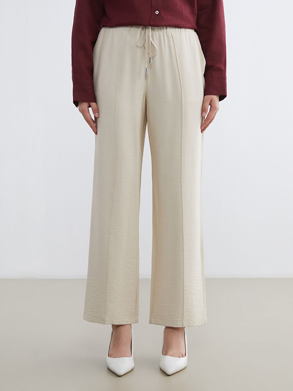 Pantalon BEIGE Femme-1