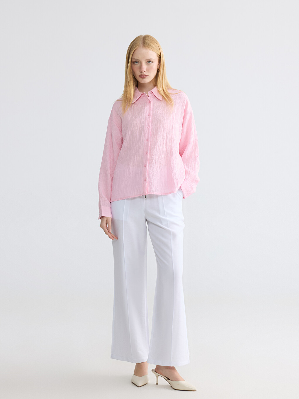 Pantaloni Largi cu Talie Elastică pentru Femei