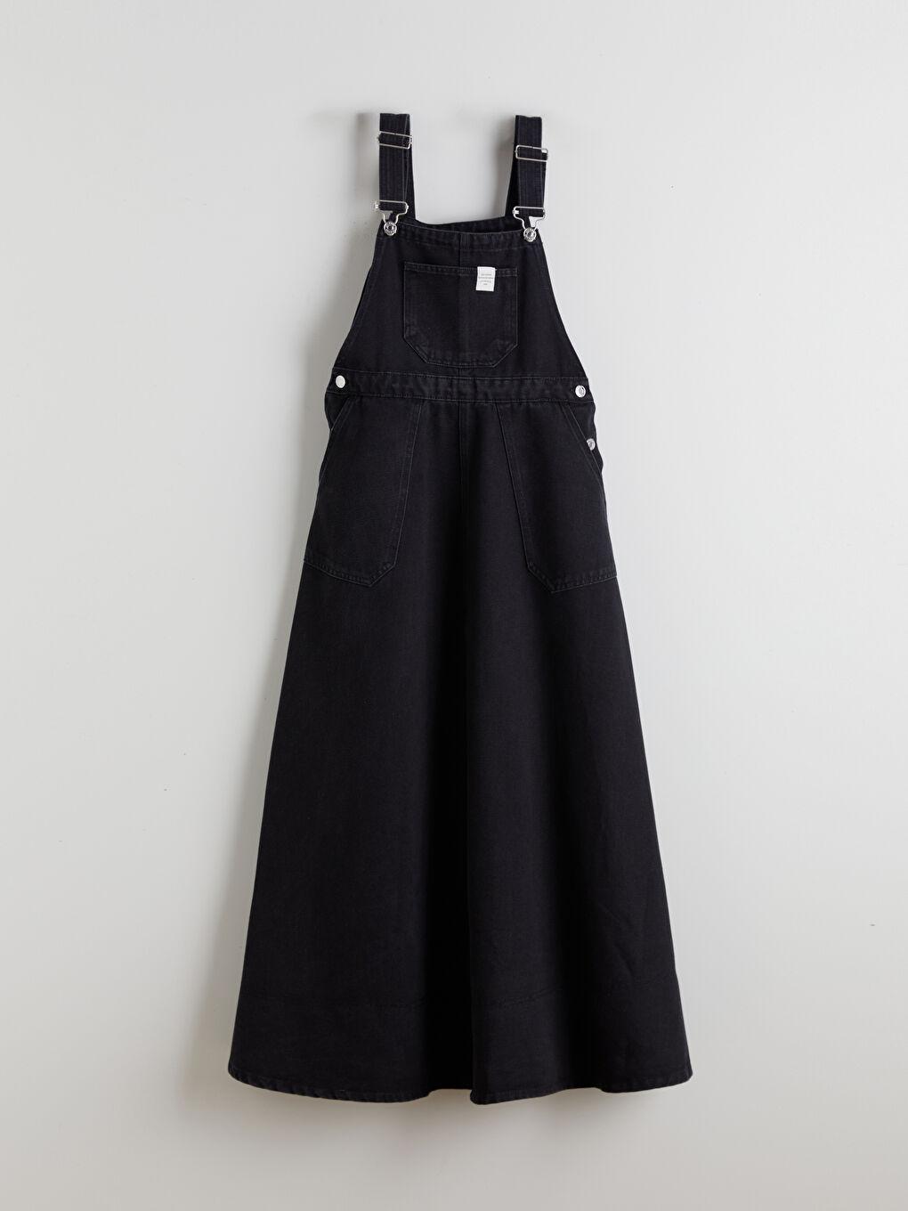 Square Neck Women's Denim Jumpsuit-4