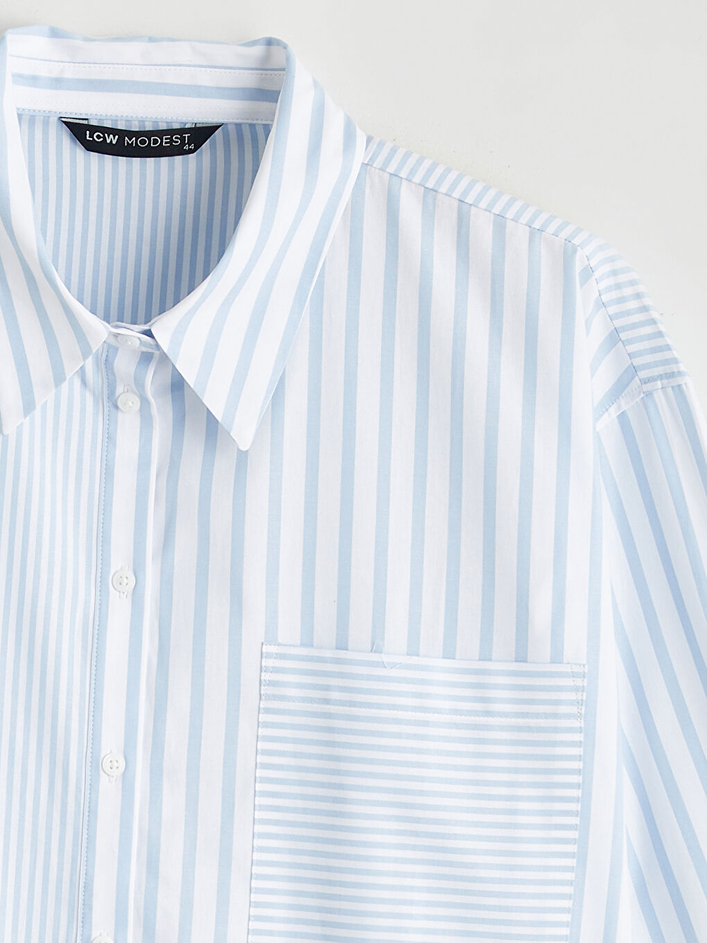 Striped Poplin Women's Shirt Tunic-5