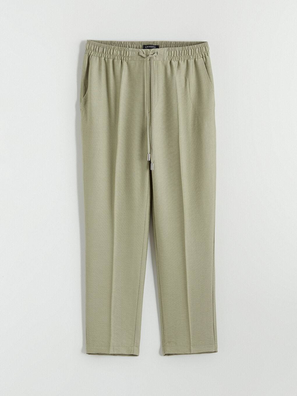 Elastic Waist Carrot Fit Women's Trousers-4