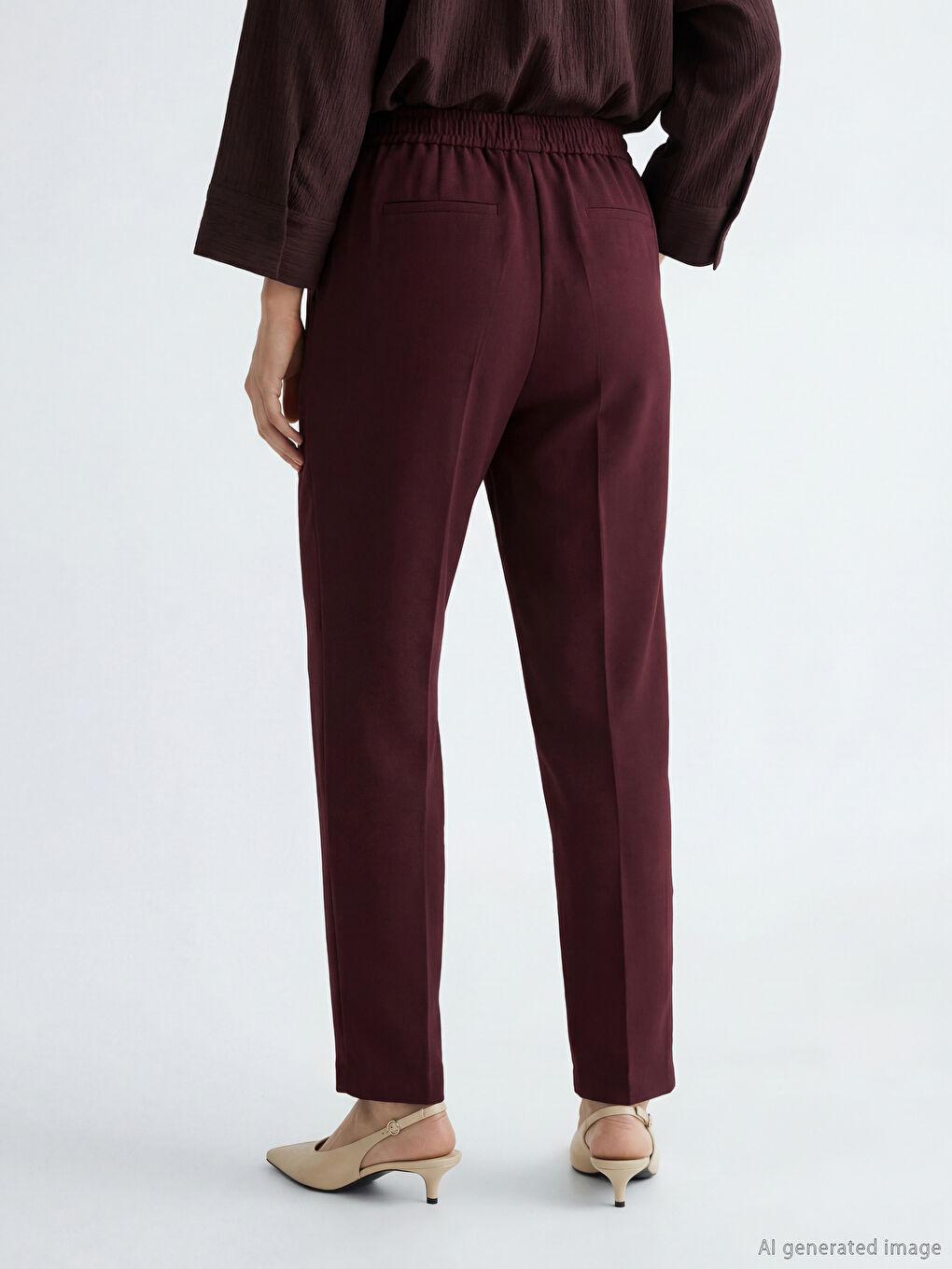 ქალი ბორდოსფერი შარვალი-2