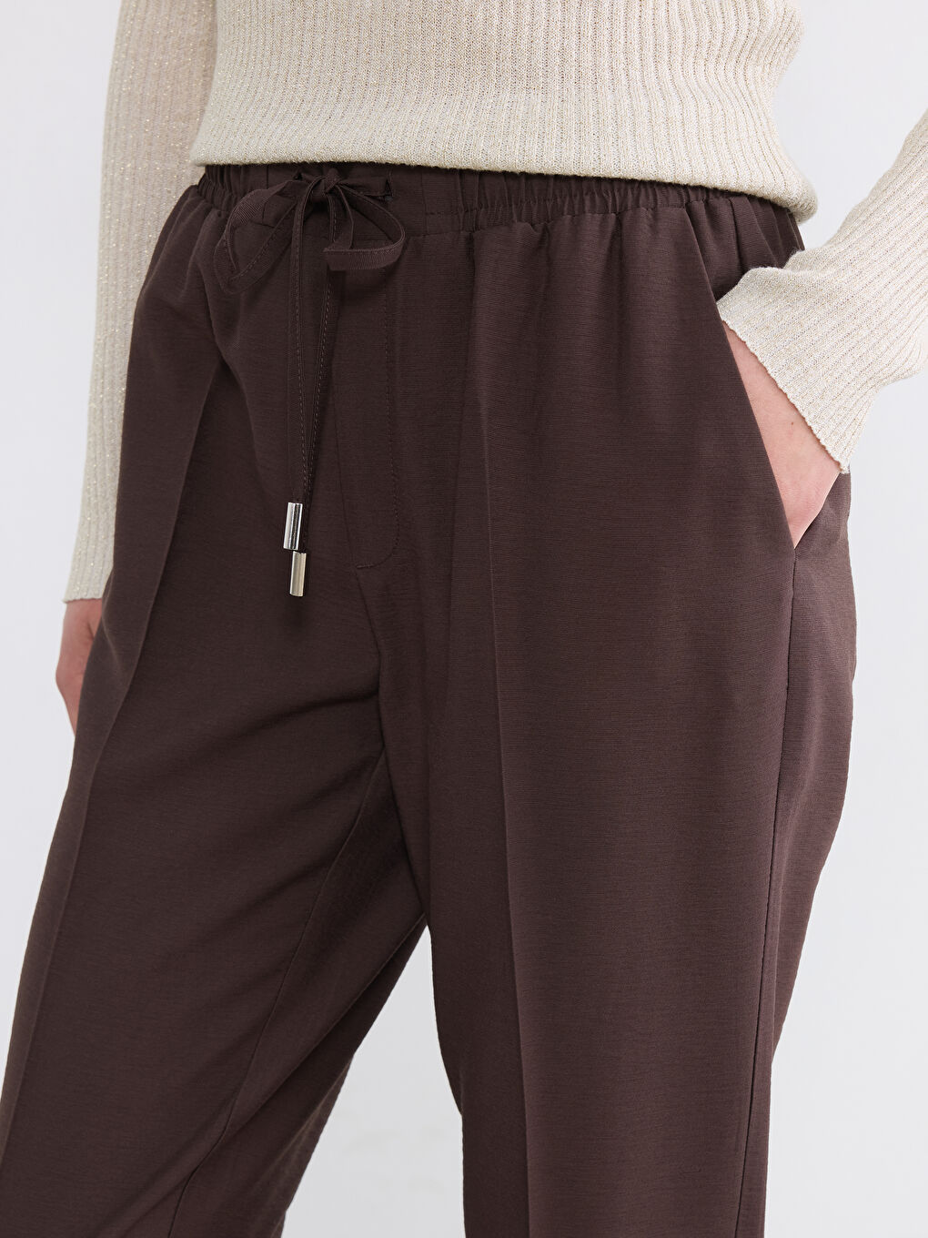 سروال نسائي كاروت فيت بخصر مطاطي-2