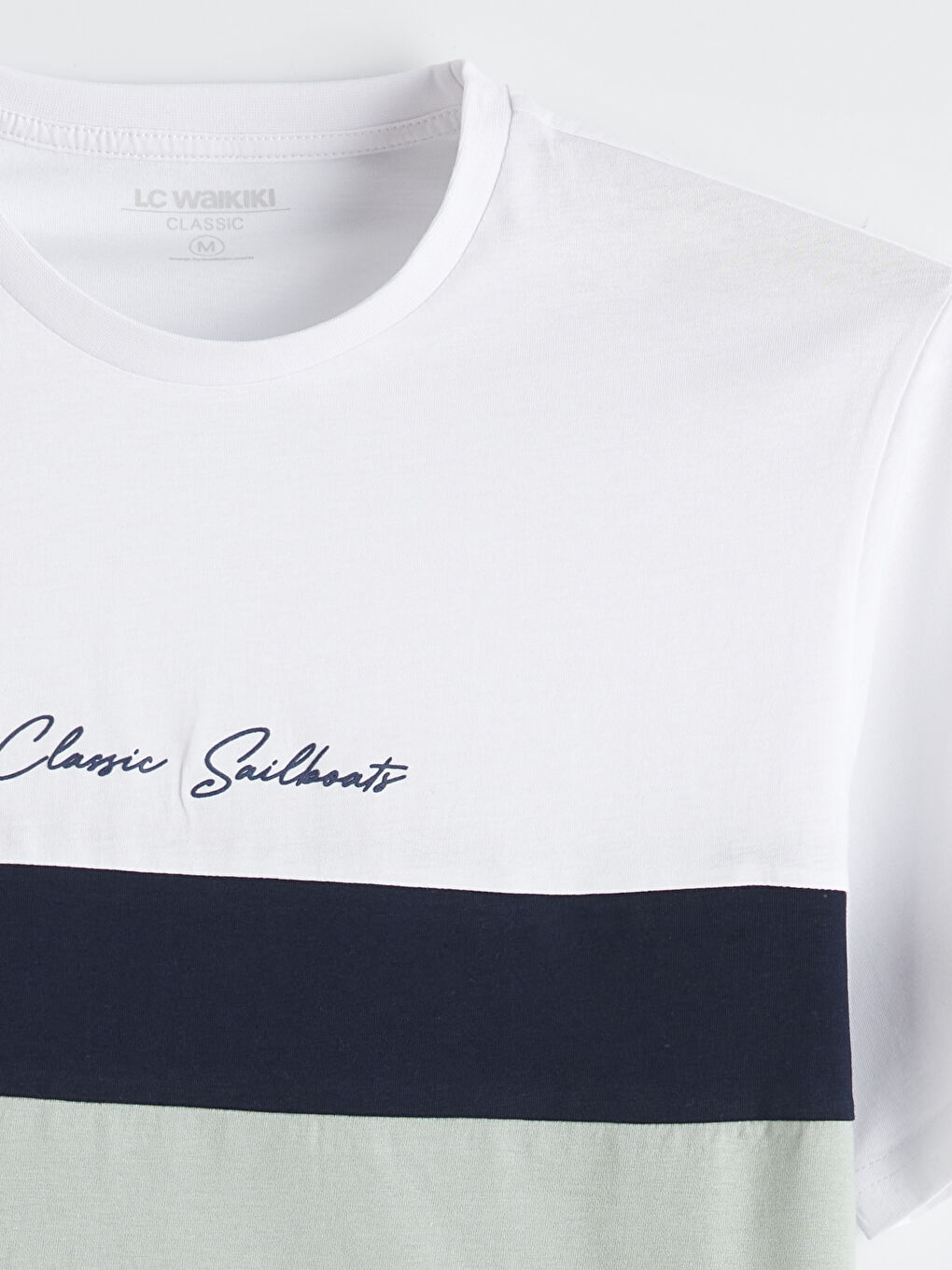 Crew Neck Color Block Jersey Men's T-Shirt-5