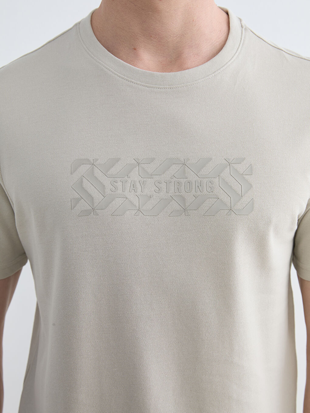 Crew Neck Printed Piqué Men's T-Shirt-2