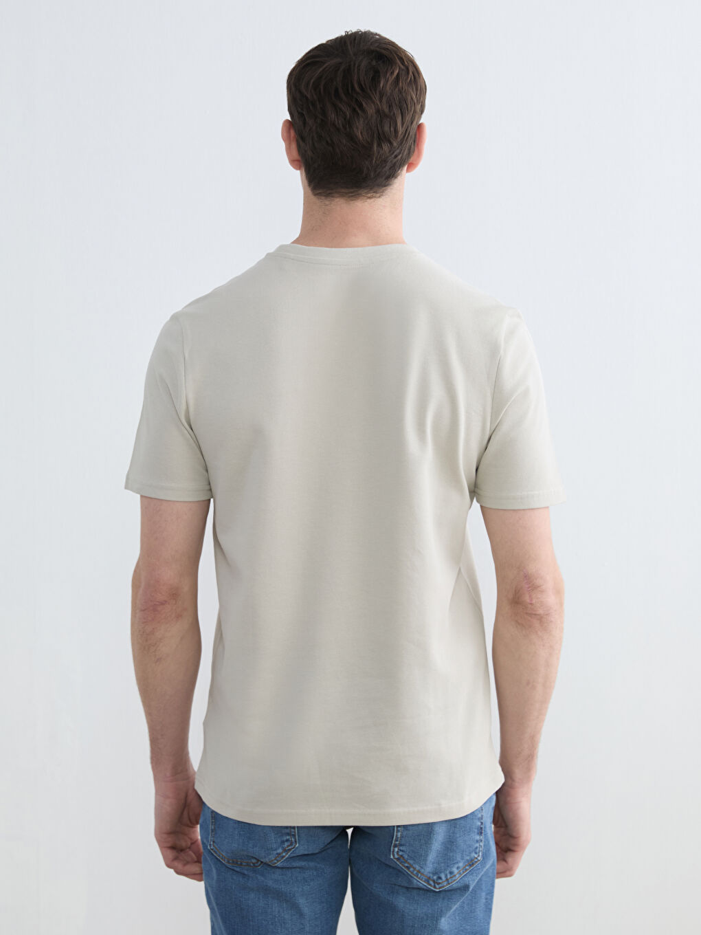 Crew Neck Printed Piqué Men's T-Shirt-3