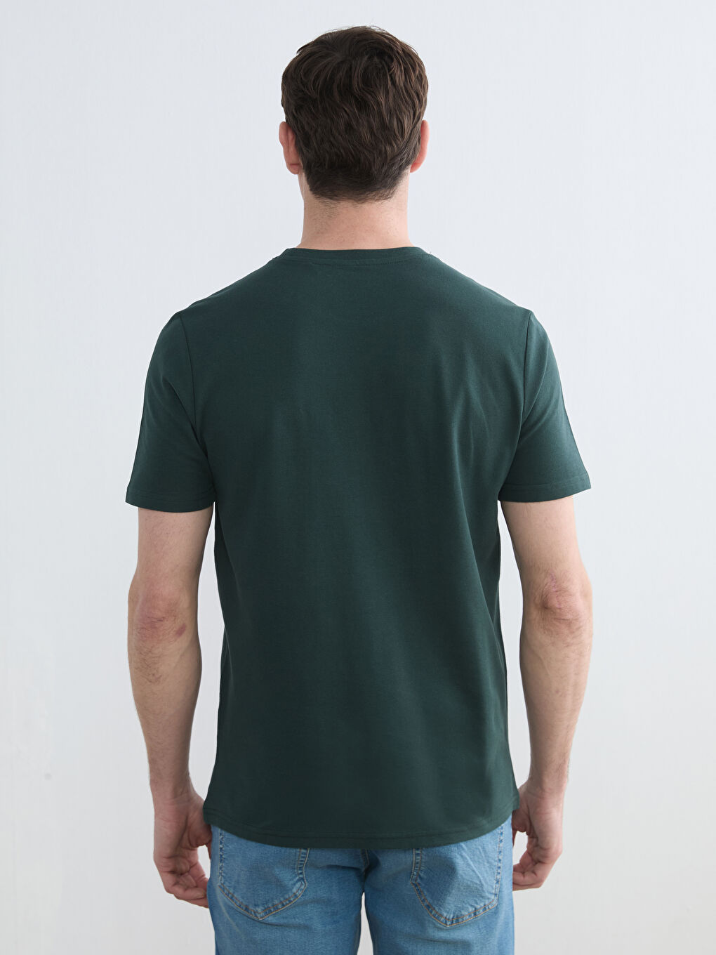 Crew Neck Printed Pique Men's T-Shirt-3