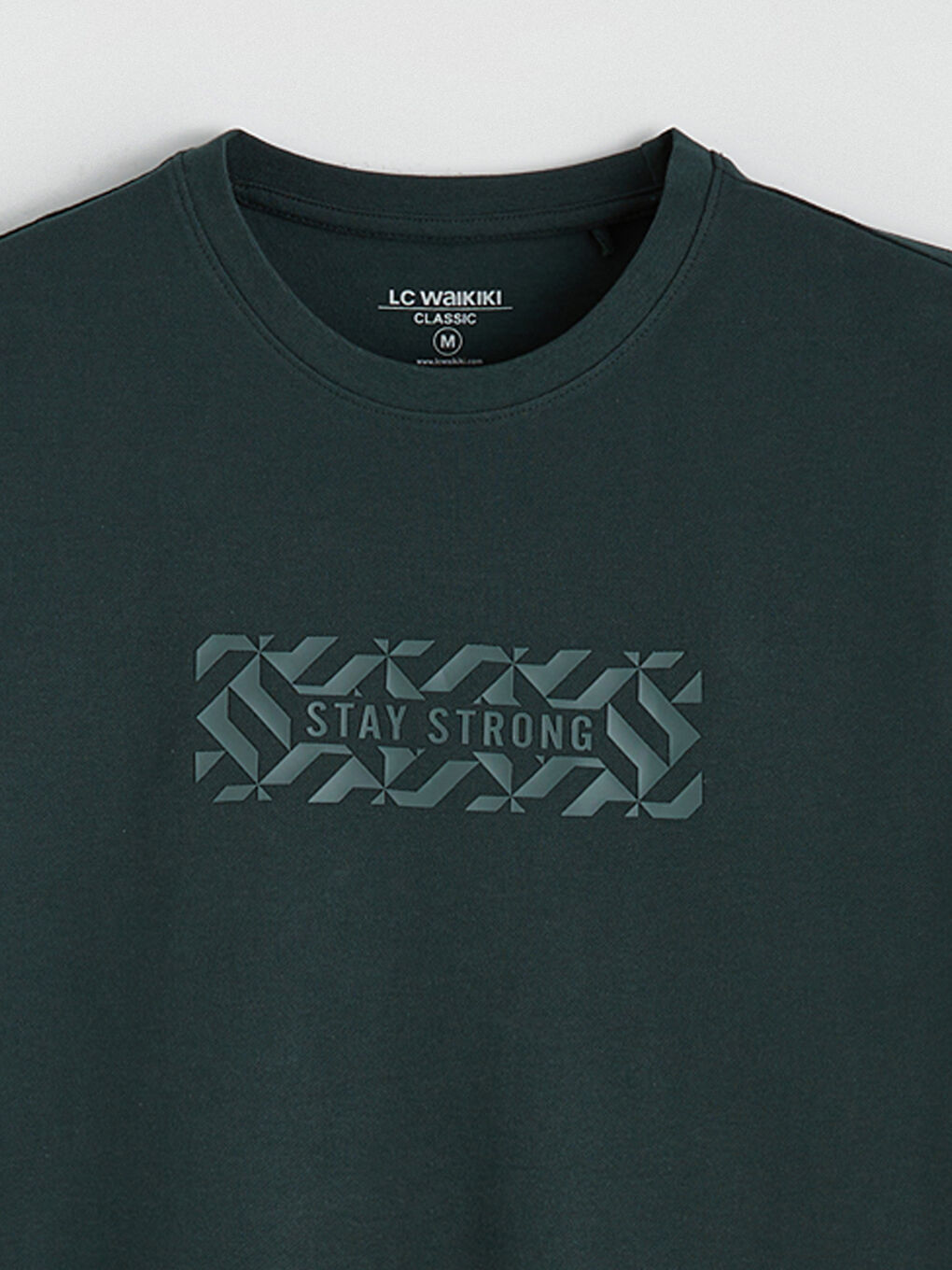 Crew Neck Printed Pique Men's T-Shirt-5