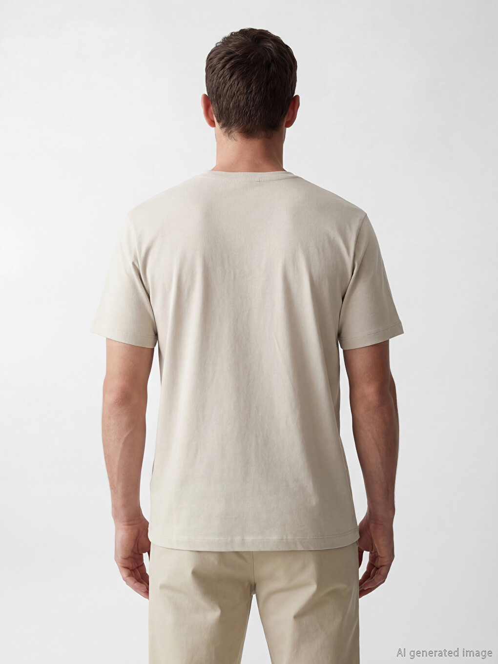 Crew Neck Printed Piqué Men's T-shirt-3