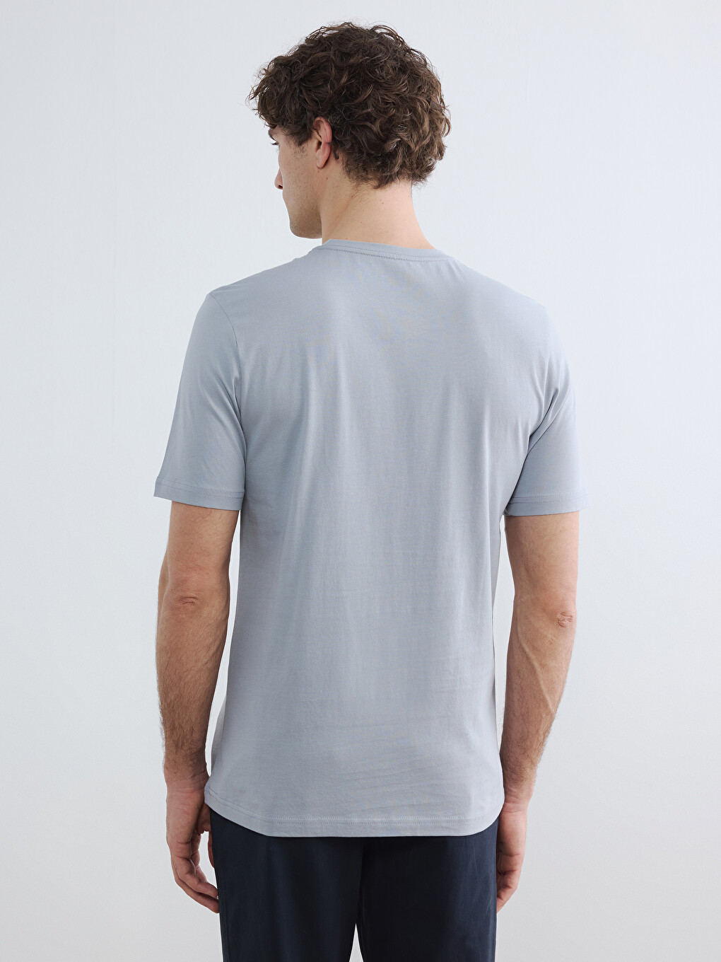 Crew Neck Printed Jersey Men's T-Shirt-3