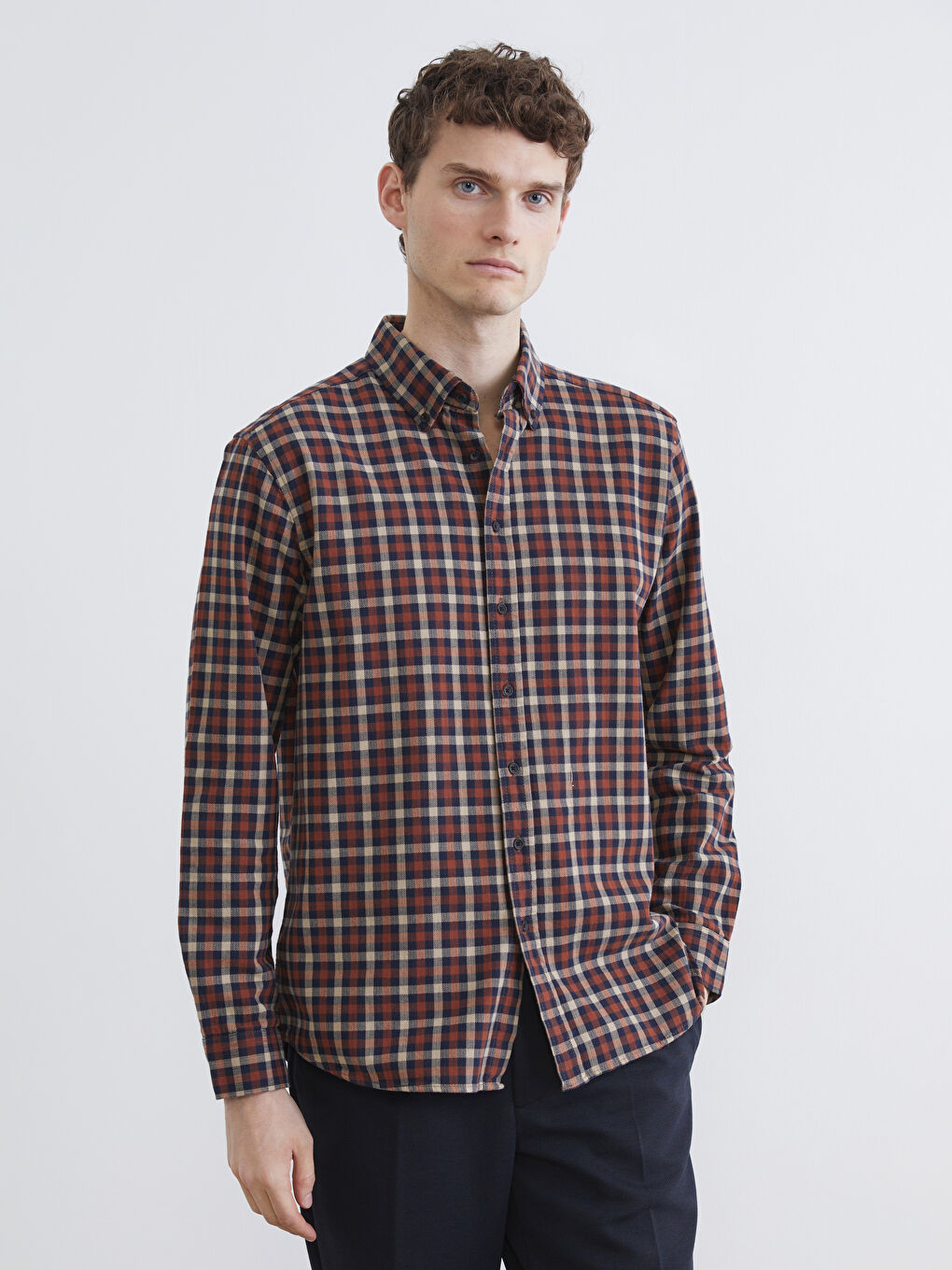 Regular Fit Checkered Men's Shirt