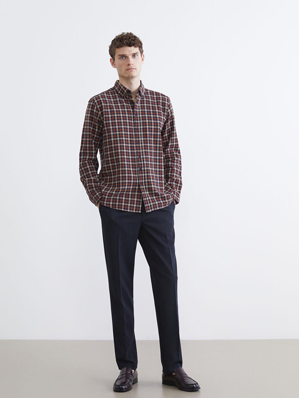 Regular Fit Checkered Men's Shirt-1