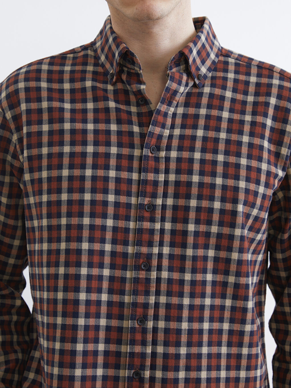 Regular Fit Checkered Men's Shirt-2