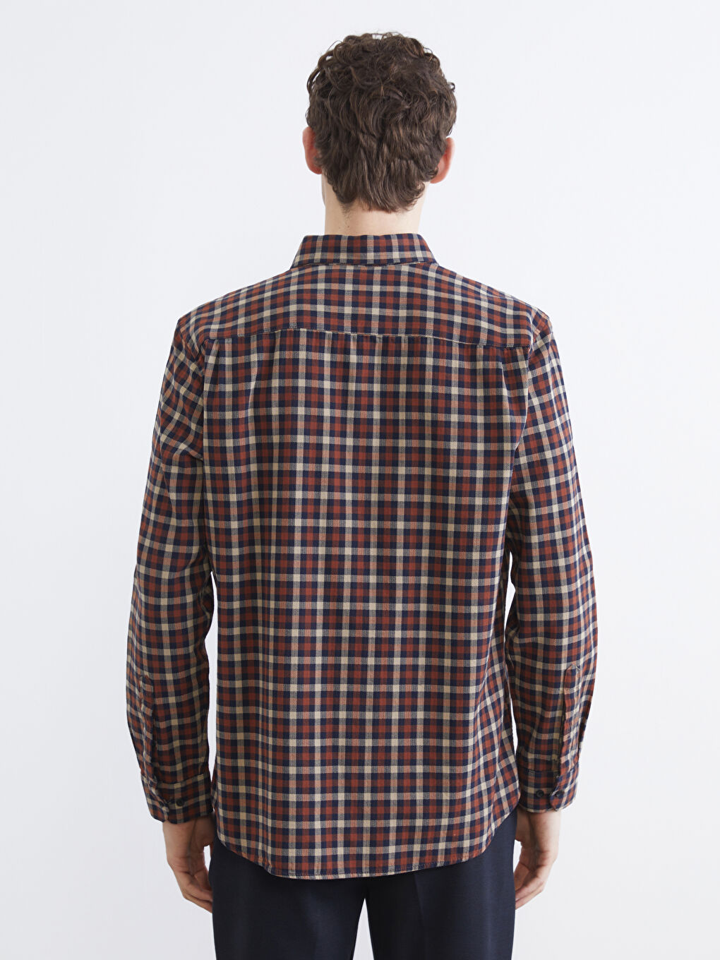 Regular Fit Checkered Men's Shirt-3