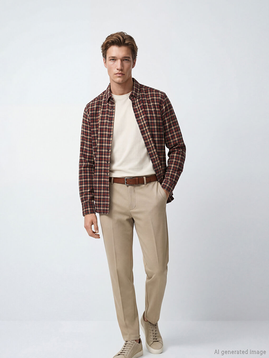 Regular Fit Checkered Men's Shirt-4