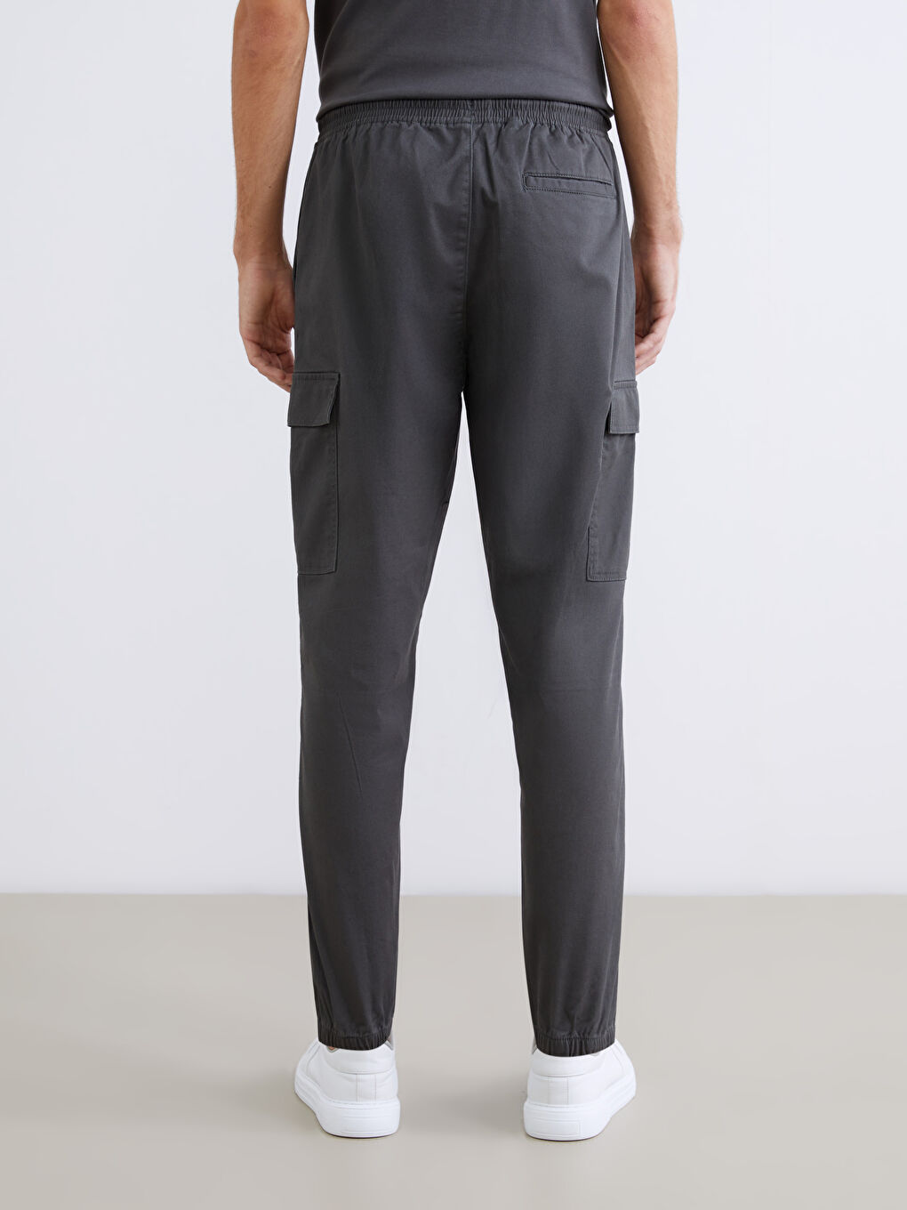 Antrasit Standart Kalıp Gabardin Erkek Pantolon-3