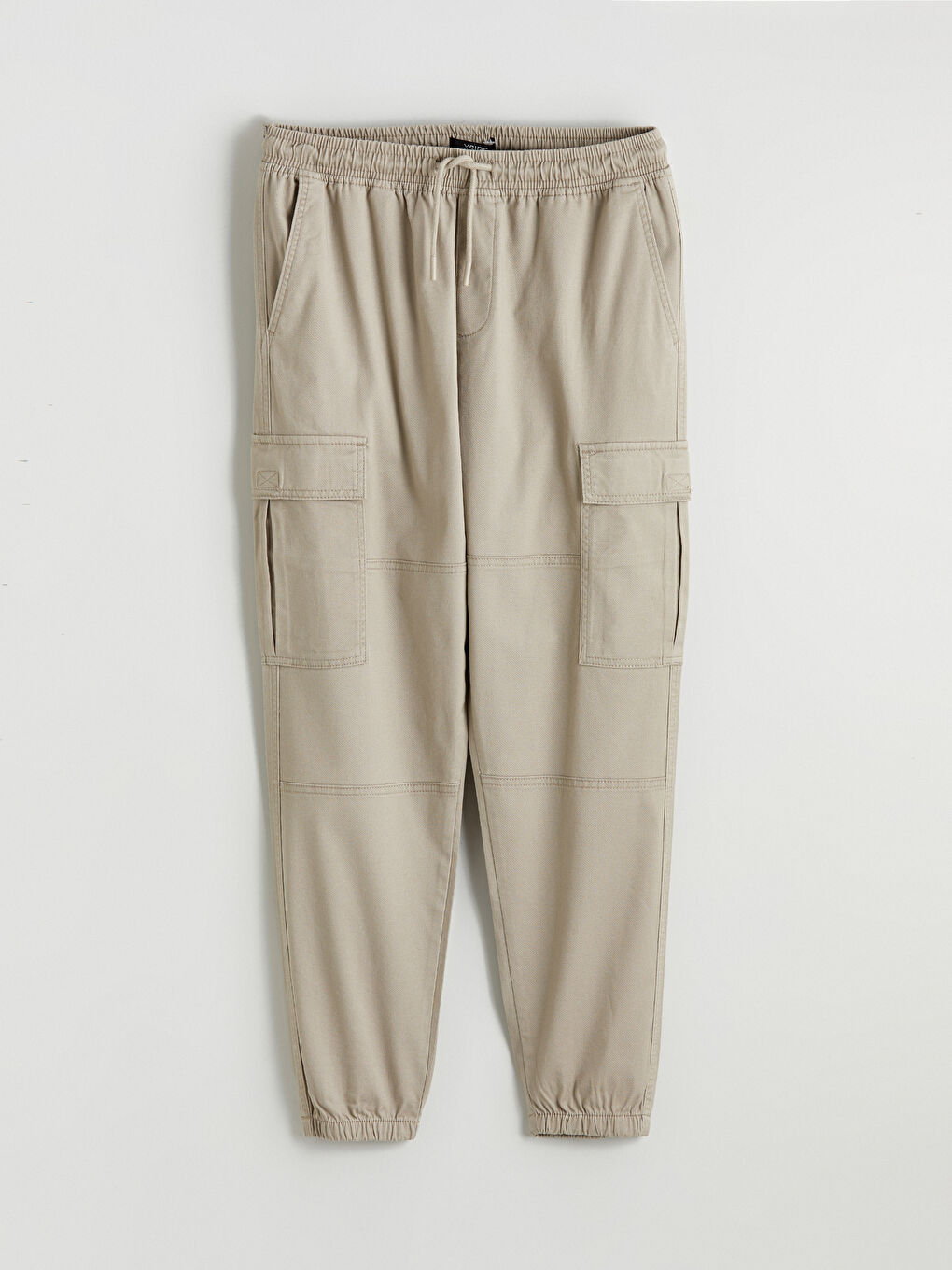 Bej Standart Kalıp Gabardin Erkek Pantolon-4