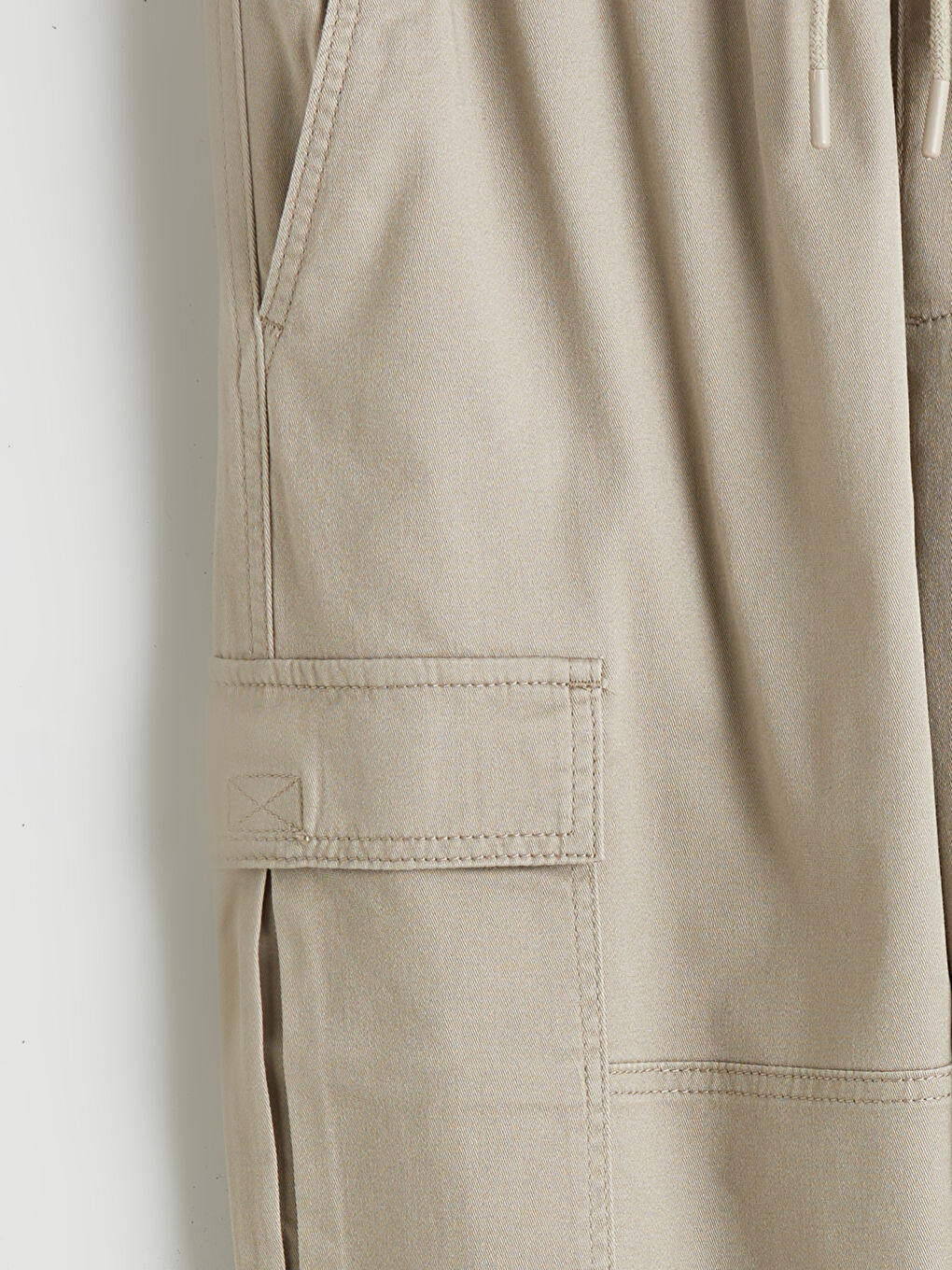 Bej Standart Kalıp Gabardin Erkek Pantolon-5