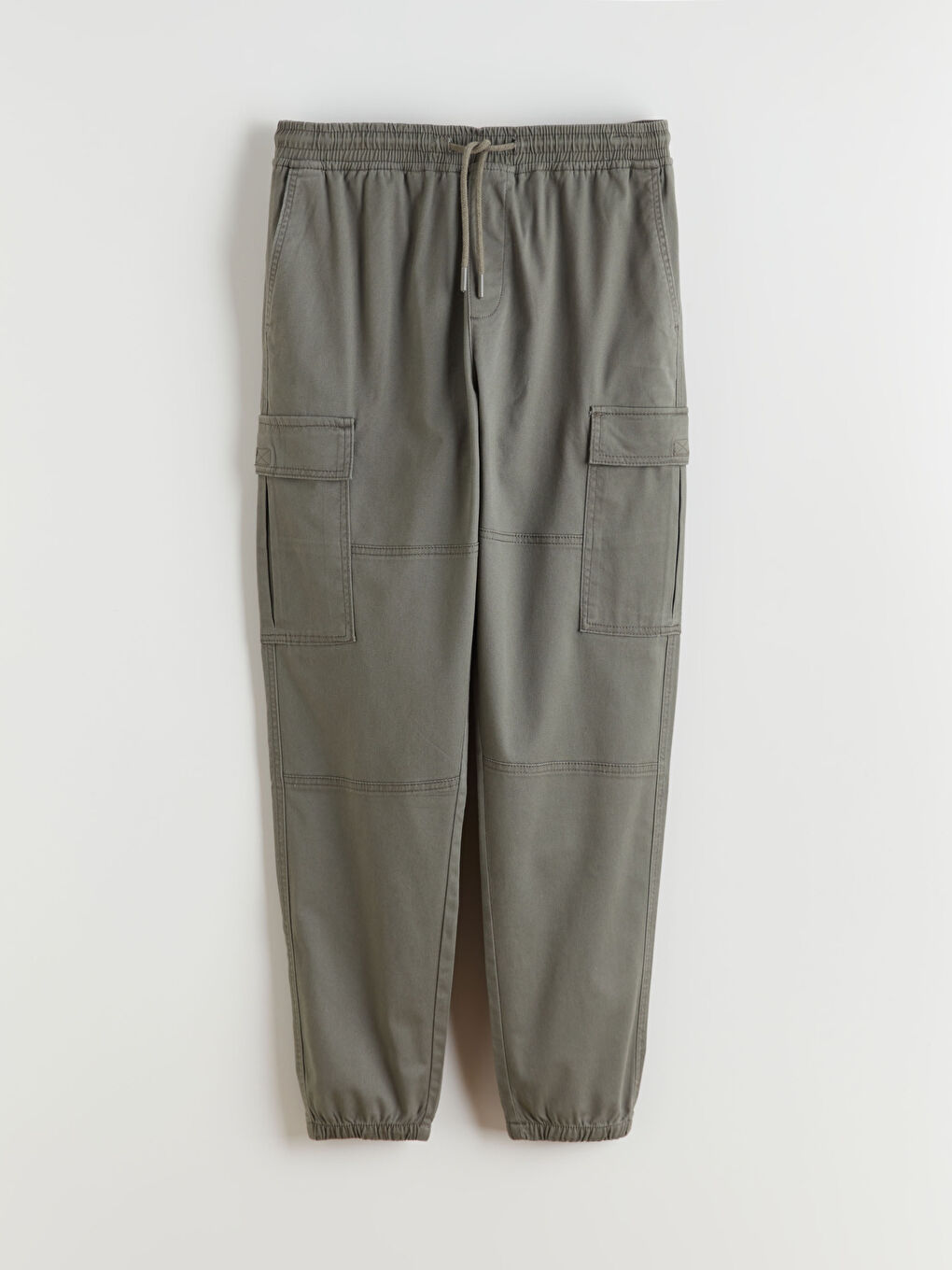 Haki Standart Kalıp Gabardin Erkek Pantolon-4