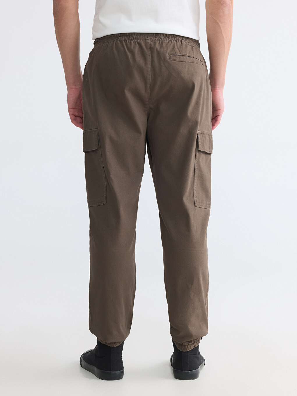 Regular Fit Gabardine Men's Cargo Trousers-3