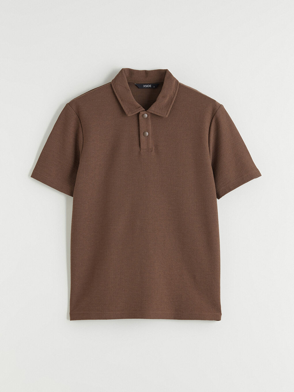 Kahverengi Polo Yaka Erkek Tişört-5