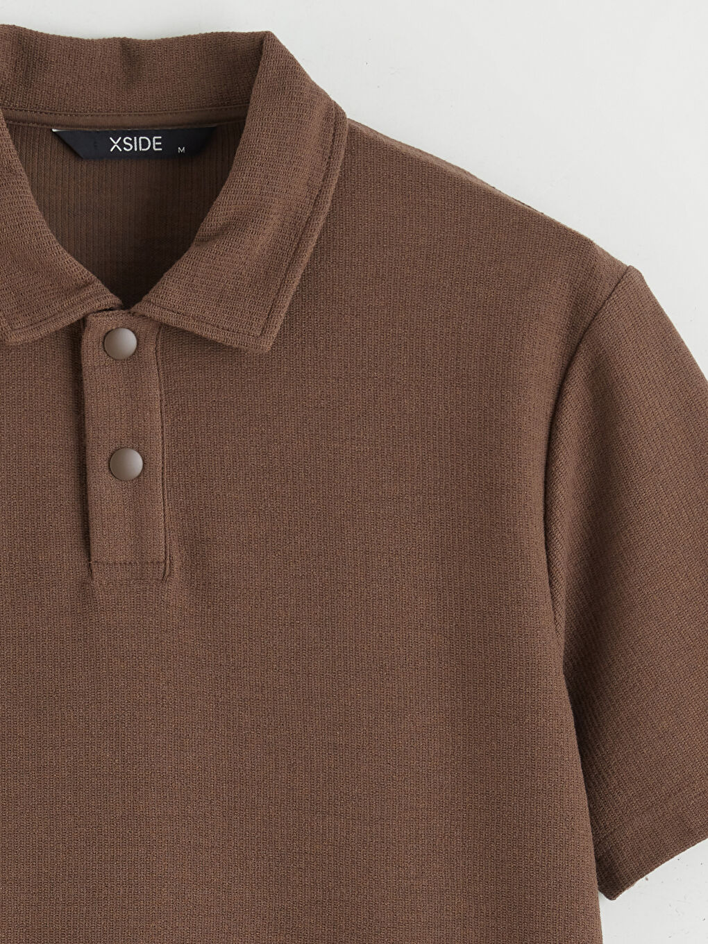 Kahverengi Polo Yaka Erkek Tişört-6