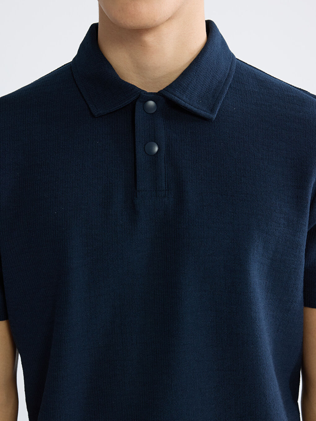 Lacivert Polo Yaka Erkek Tişört-2